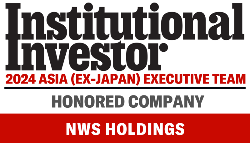 NWS Holdings First-ever Ranked in the Leaders Table of theInstitutional Investor 2024 Asia Pacific (Ex-Japan) Executive Team Rankings